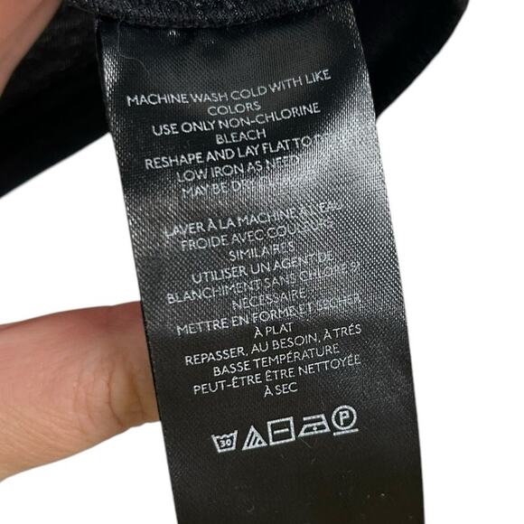 NWT By Anthropologie Black One-Shoulder Ruched Fitted Tank Womens Medium - Picture 7 of 9